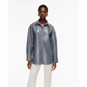 NWT Babaton Aritzia Pelli Hip Shirt Jacket in Elegant Charcoal